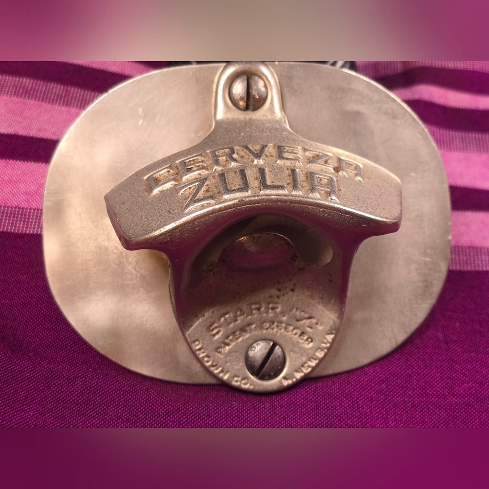 Cerveza Zulia Bottle Opener Belt Buckle Starr X
